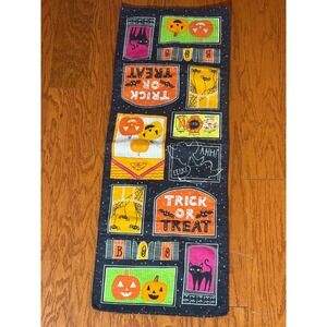 Vintage Halloween the Midnight Embroidered Table Runner 36" x 13" EUC kitshchy